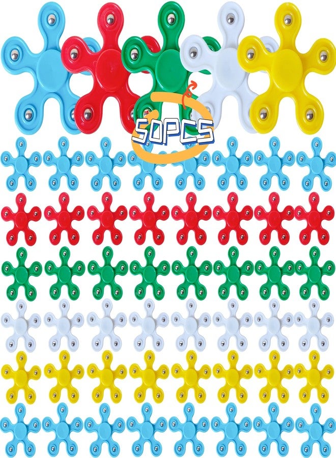 Nbguigdstr 50 Pcs Mini Fidget Spinners Bulk Toys Party Favors for Kids,Valentine Day Gifts,Goodie Bags Stuffers,Birthday Return Gifts, Treasure Box, Back to School Classroom Reward Prizes-2.4" - Image 1